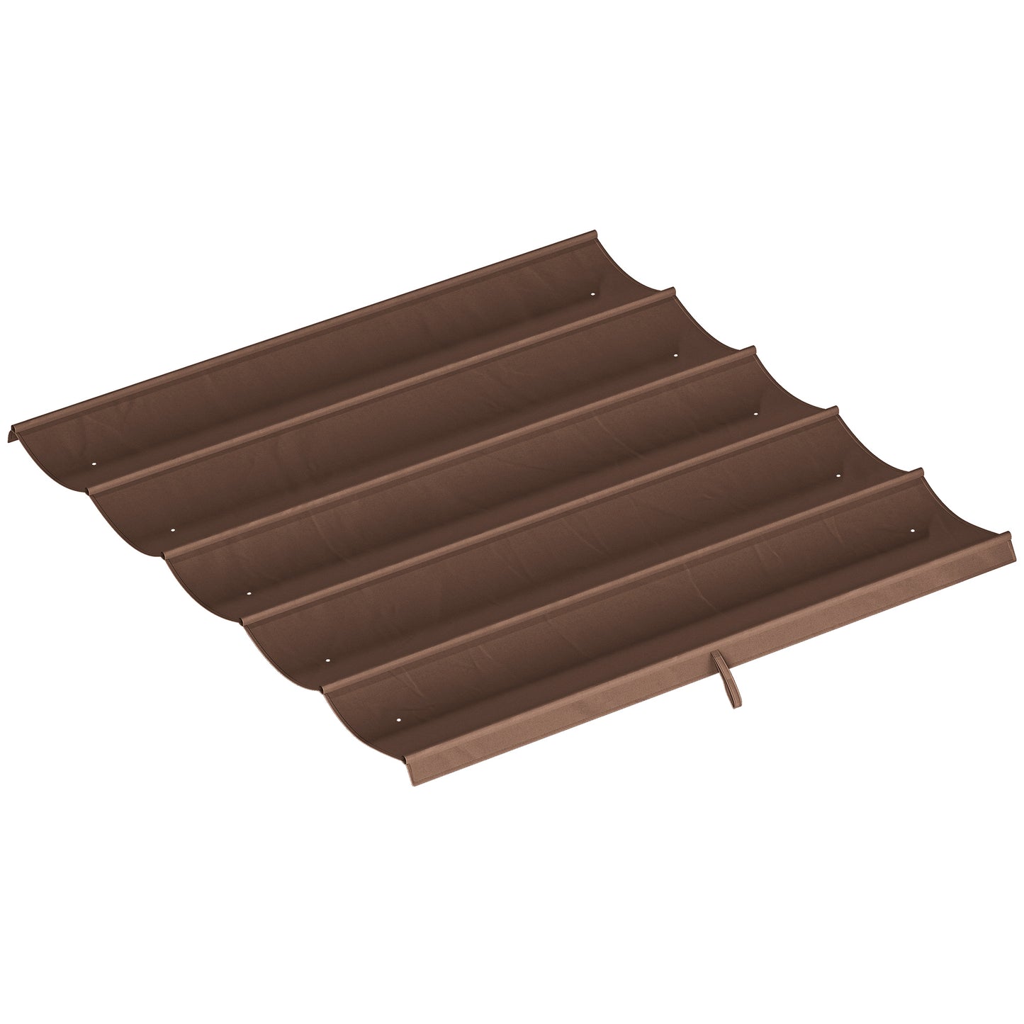 Acoperiș pentru pergolă gazebo cu 10 orificii de drenaj, din poliester, 250x255 cm, pentru pergolă 3x3 m, culoare cafea