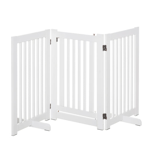 gard de siguranta, 3 panouri MDF, 155x 6 cm, alb