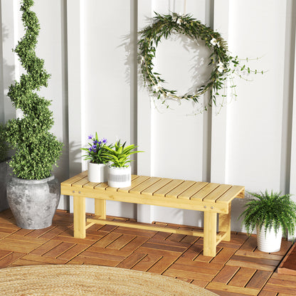 Banca de Exterior Impermeabila 2 Locuri din Lemn de Brad 110x38x35cm