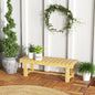 Banca de Exterior Impermeabila 2 Locuri din Lemn de Brad 110x38x35cm