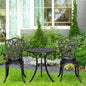 , Set Bistrou, Pentru Exterior, Aluminiu, 60 x 60 x 66 cm, Negru