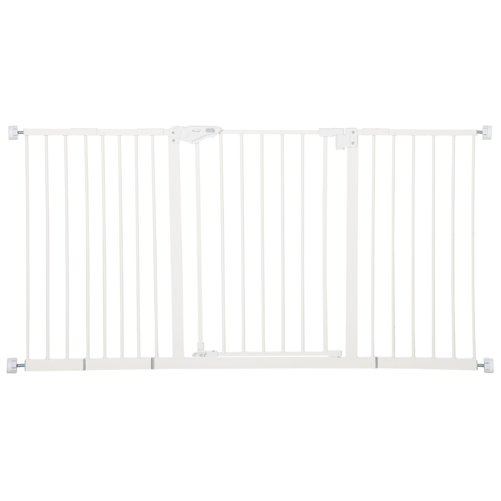 Porțiță pentru Câini și Animale de Companie cu 3 Extensii, Lățime Reglabilă, 74-147.5x76.2 cm, Alb