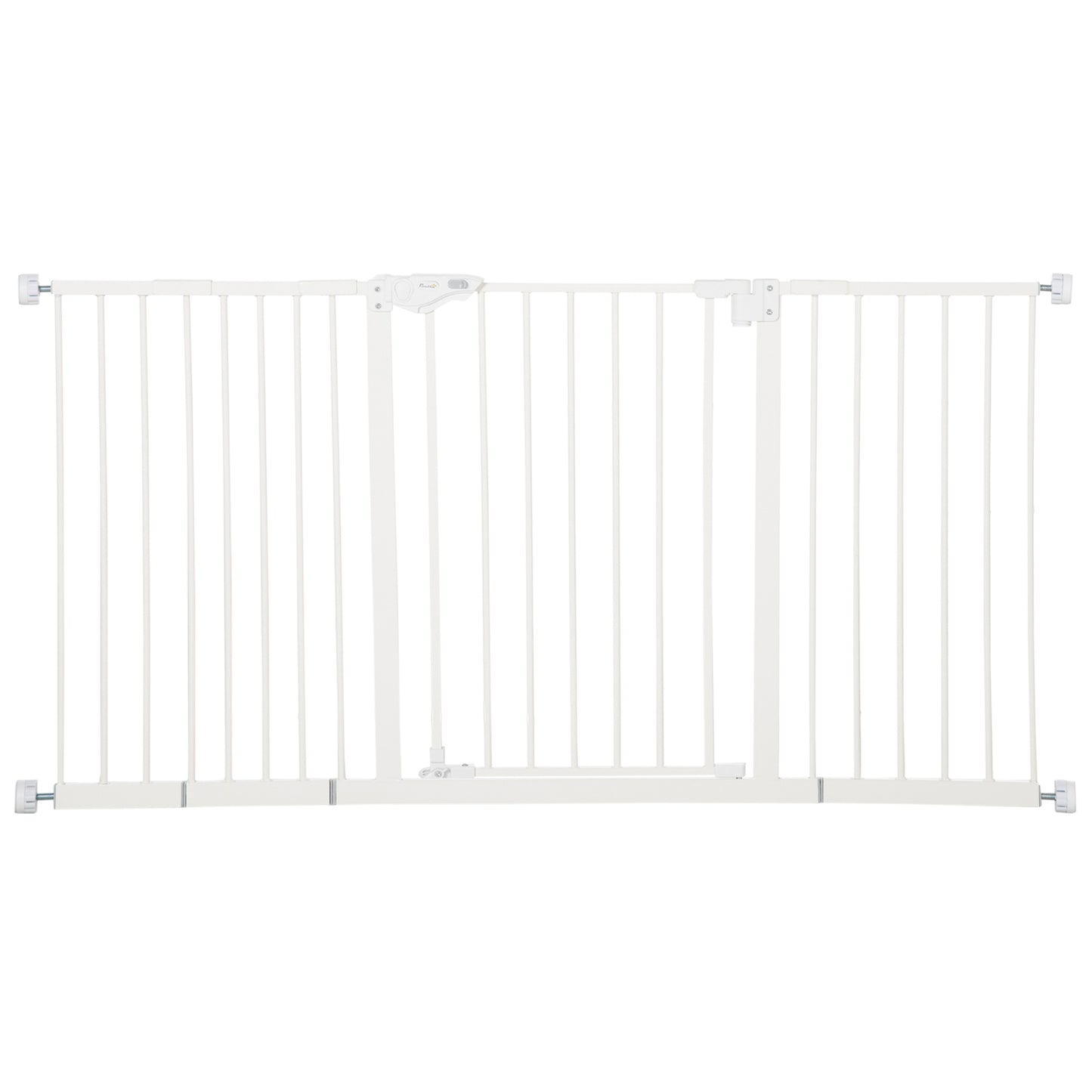 Porțiță pentru Câini și Animale de Companie cu 3 Extensii, Lățime Reglabilă, 74-147.5x76.2 cm, Alb
