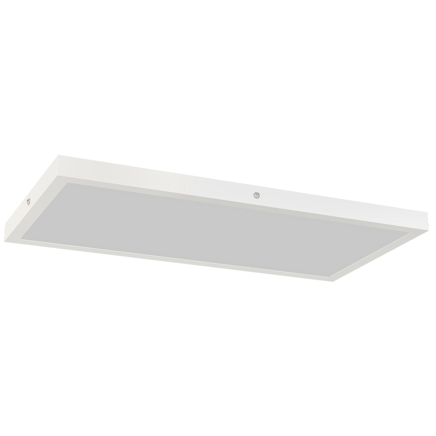 Set 2 Plafoniere LED Subțiri și Minimaliste cu Culoare Reglabilă, din Oțel și Plastic, 60x30x3.7 cm, Alb