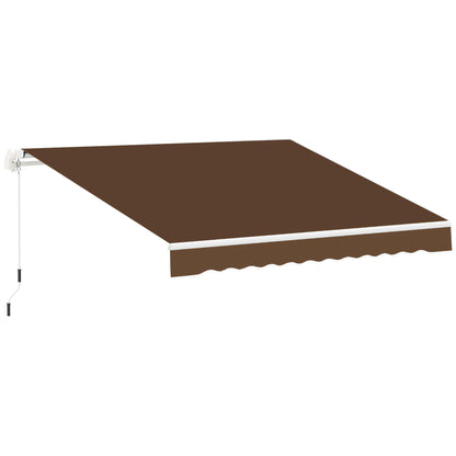 Copertina de Soare pentru Exterior care se Ruleaza cu Manivela din Metal si Aluminiu, 395x245cm, Rosu Ruginiu