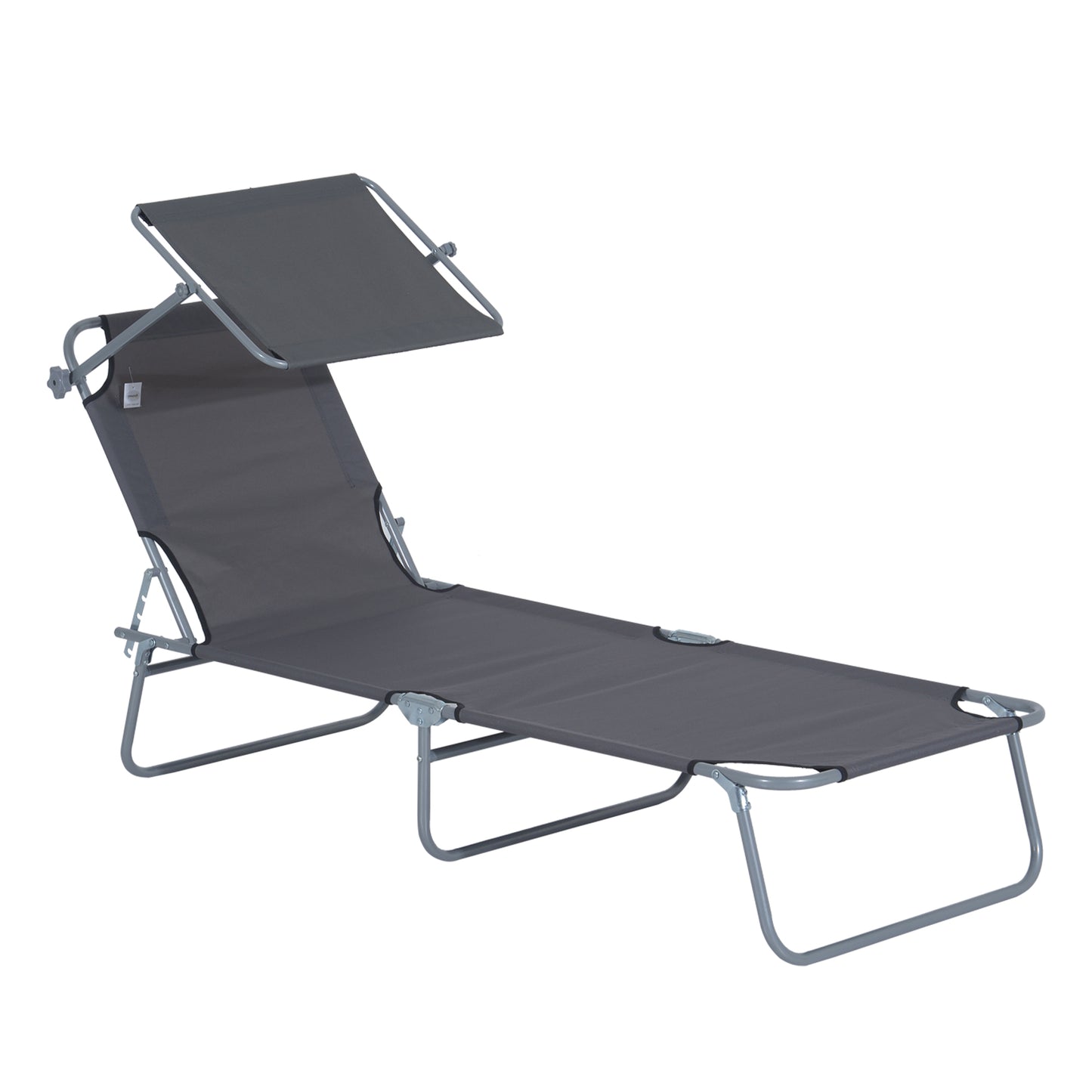 scaun cu parasolar, 187x58x50 cm, gri