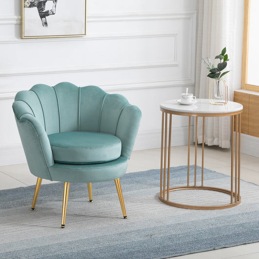 Fotoliu Vintage – Catifea Verde 76×76×74 cm, Design Elegant