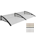 Copertină Modernă din Policarbonat, Aluminiu și PP pentru Balcoane, Ferestre și Uși, 200x96x27 cm