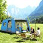 Cort de Camping pentru 4-6 Persoane cu 2 Camere și Verandă, Impermeabil și UPF 30+, Geantă de Transport, Albastru