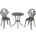 Set de Gradina 3 Piese din Aluminiu cu 2 Scaune