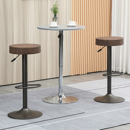 Set 2 Scaune Bar Pivotante – Reglabile cu Suport