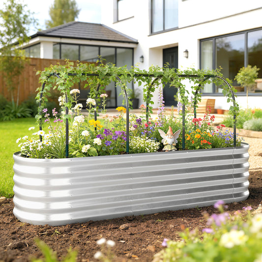 Strat Înălțat de Grădină cu Seră și Jardinieră