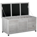 Banca Lemn Gri 127×56×60 cm – Cu Spatiu de Depozitare