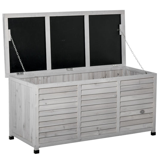 Banca Lemn Gri 127×56×60 cm – Cu Spatiu de Depozitare