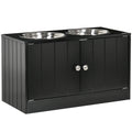 Statie Hranire Caini Mari – 2 Boluri Inox & Depozitare