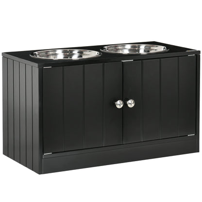 Statie Hranire Caini Mari – 2 Boluri Inox & Depozitare