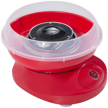 Aparat pentru Vată de Zahăr 450W din PP, Inox și Aluminiu 27x26x18 Roșu