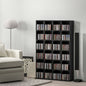 Dulap pentru CD-uri pentru 456 CD-uri sau 336 DVD-uri, 24 Compartimente, 89x20x130.5 cm Negru