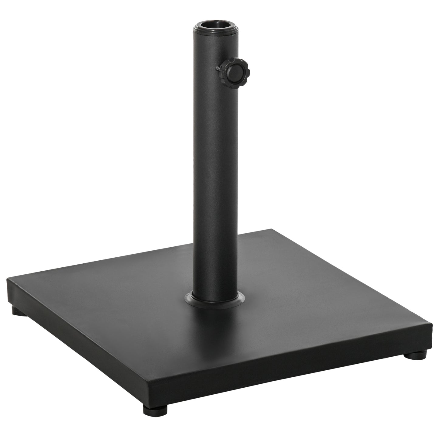 Bază pentru Umbrelă 13kg din Beton cu Finisaj Lucios, 40x40x43cm, Negru
