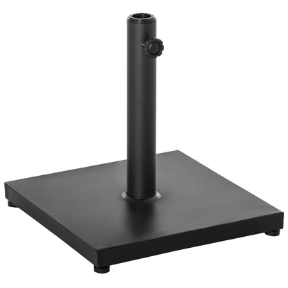 Bază pentru Umbrelă 13kg din Beton cu Finisaj Lucios, 40x40x43cm, Negru