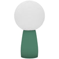 Lampă de Masă în Formă de Lună cu 3 Culori și 10 Niveluri de Luminozitate, din ABS, Ø15x28 cm, Alb și Verde Închis
