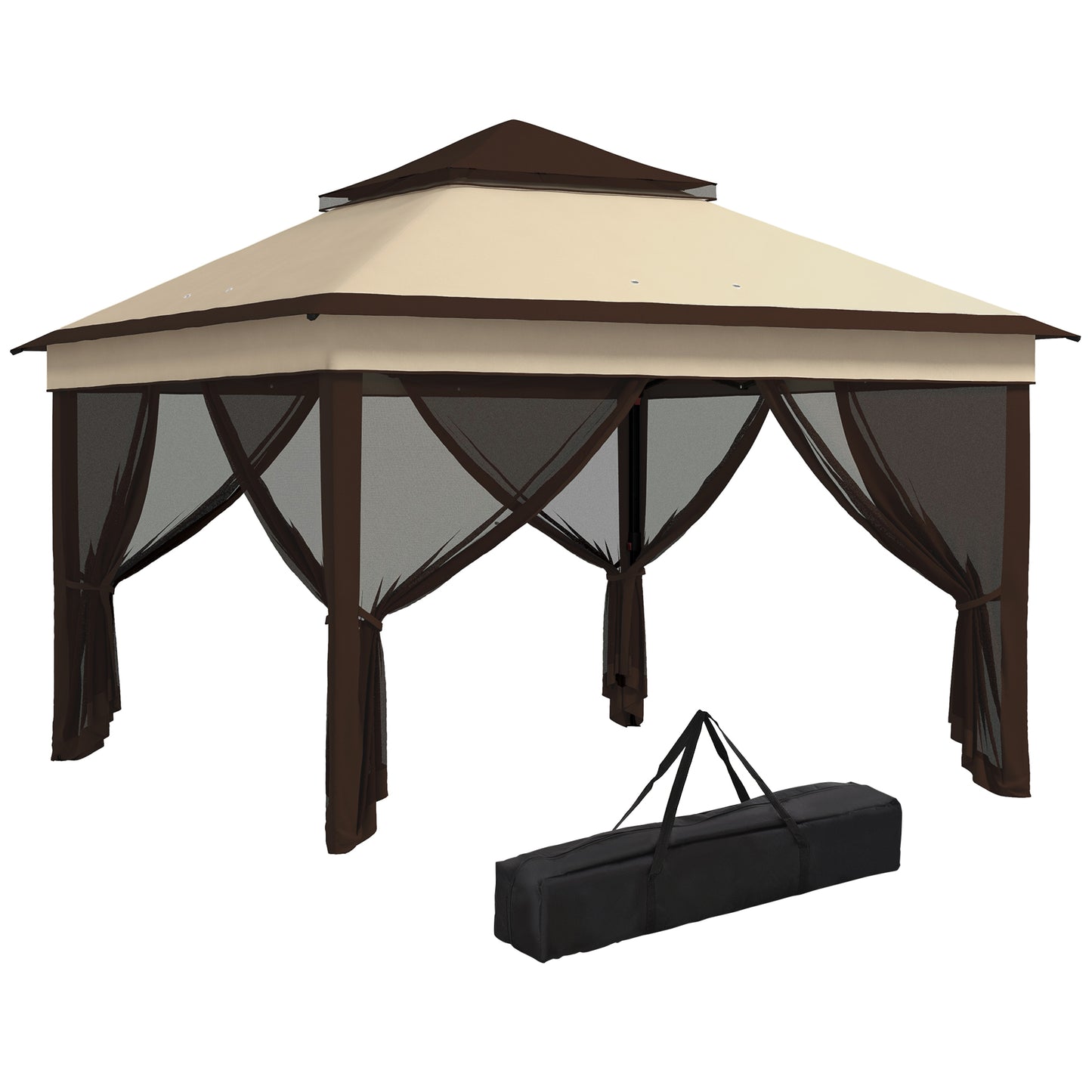 Foisor Pop Up 3 x 3m Cu Plasa, Bej