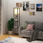 Lampa Pom cu Librarie 3 Niveluri Negru 26 x 26 x 160 cm