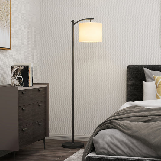 Lampă de Podea LED Dimmerabilă cu Telecomandă, 11 Nuanțe de Temperatură și 11 Niveluri de Luminozitate, Temporizator 60 Minute, Negru