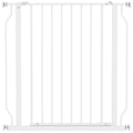 Poartă pentru Câini Extensibilă și Reglabilă pentru Scări și Uși, din Oțel și ABS, 75-85x76 cm, Alb
