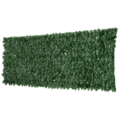 Rulou Artificial de Gard Viu din PE, Anti-UV, 300x100 cm, Frunze Verde inchis