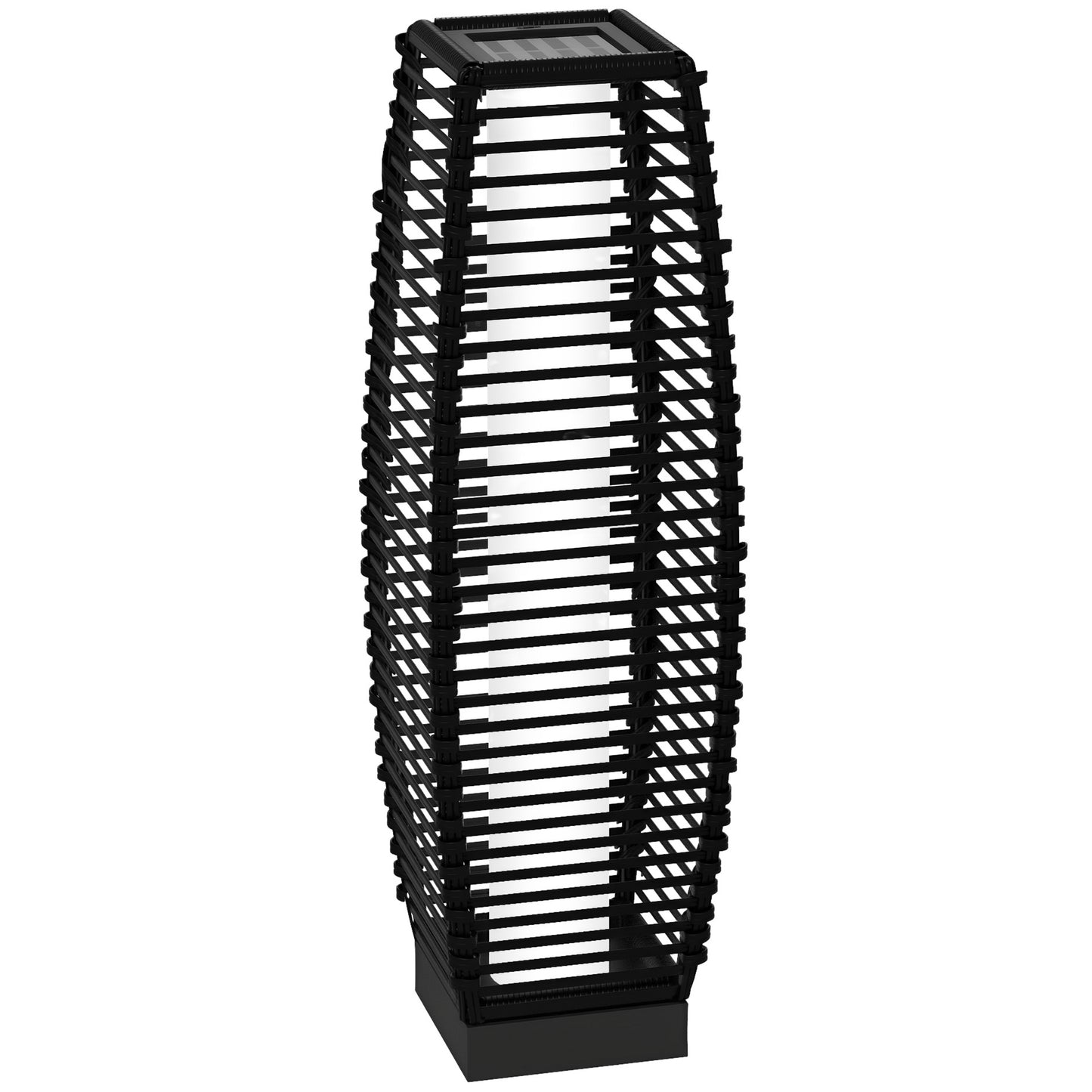 Lampadar solar, Lampa de exterior cu lumini LED, Negru