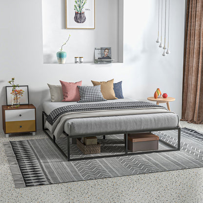 Cadru Pat 160×190 cm – Platforma Dubla Otel cu Lamele