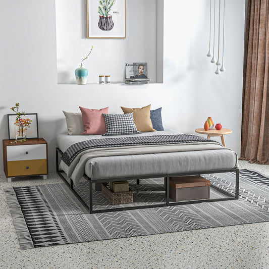 Cadru Pat 160×190 cm – Platforma Dubla Otel cu Lamele