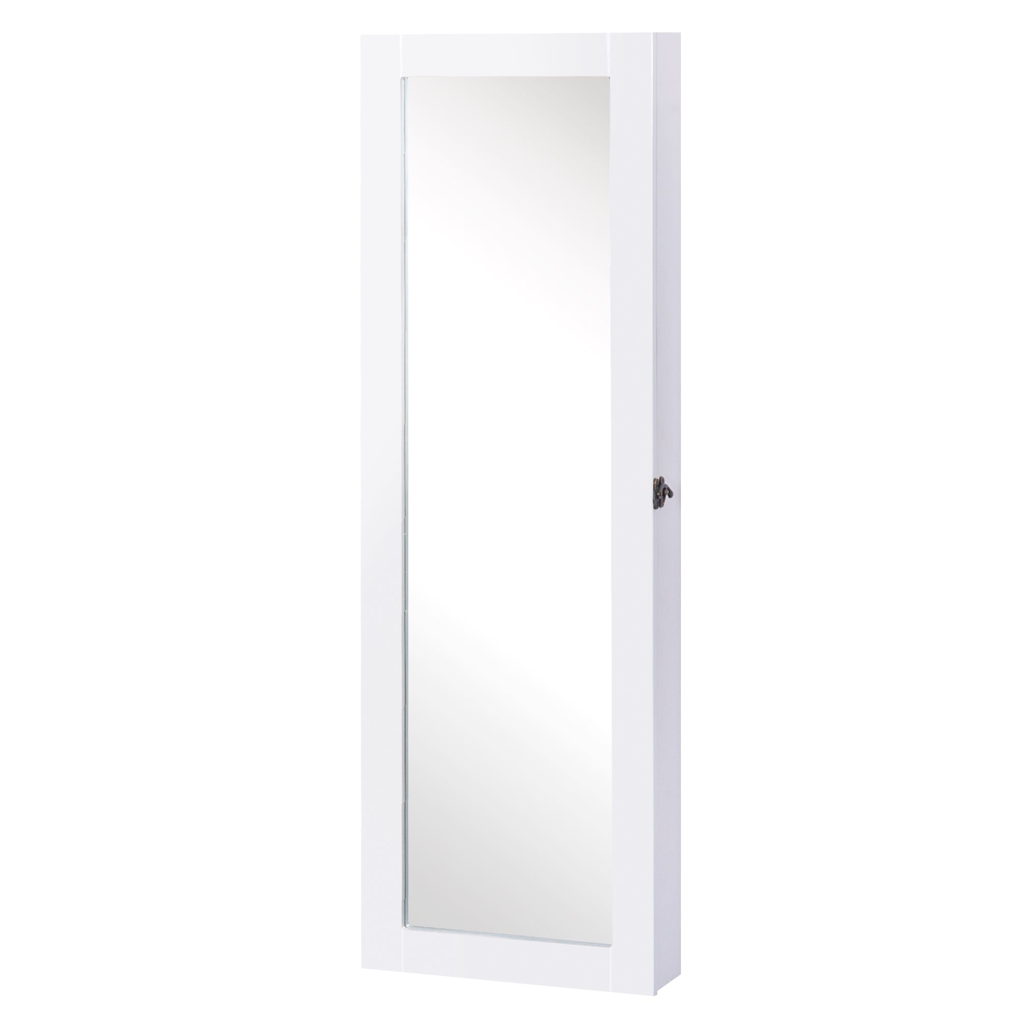 dulap bijuterii cu oglinda, 37x9.5x121 cm, neagra