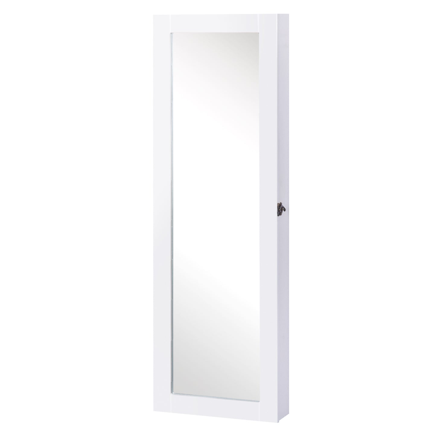 dulap bijuterii cu oglinda, 37x9.5x121 cm, neagra