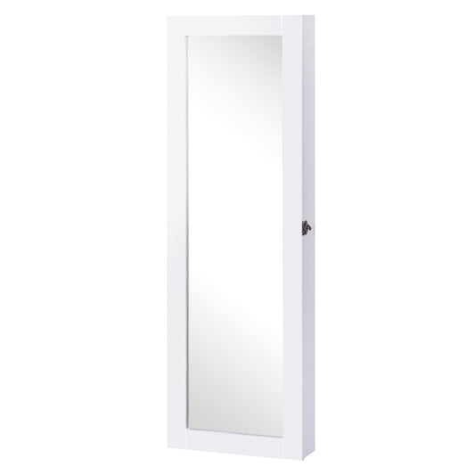 dulap bijuterii cu oglinda, 37x9.5x121 cm, neagra