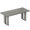 Masă de Dining în Stil Industrial pentru maximum 8 persoane, din lemn și oțel, 180x80x75 cm, gri