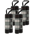 Set de saci pentru pavilioane, 4 bucăți, 48 kg, fără nisip, cu curele de fixare, rezistent la intemperii, Negru