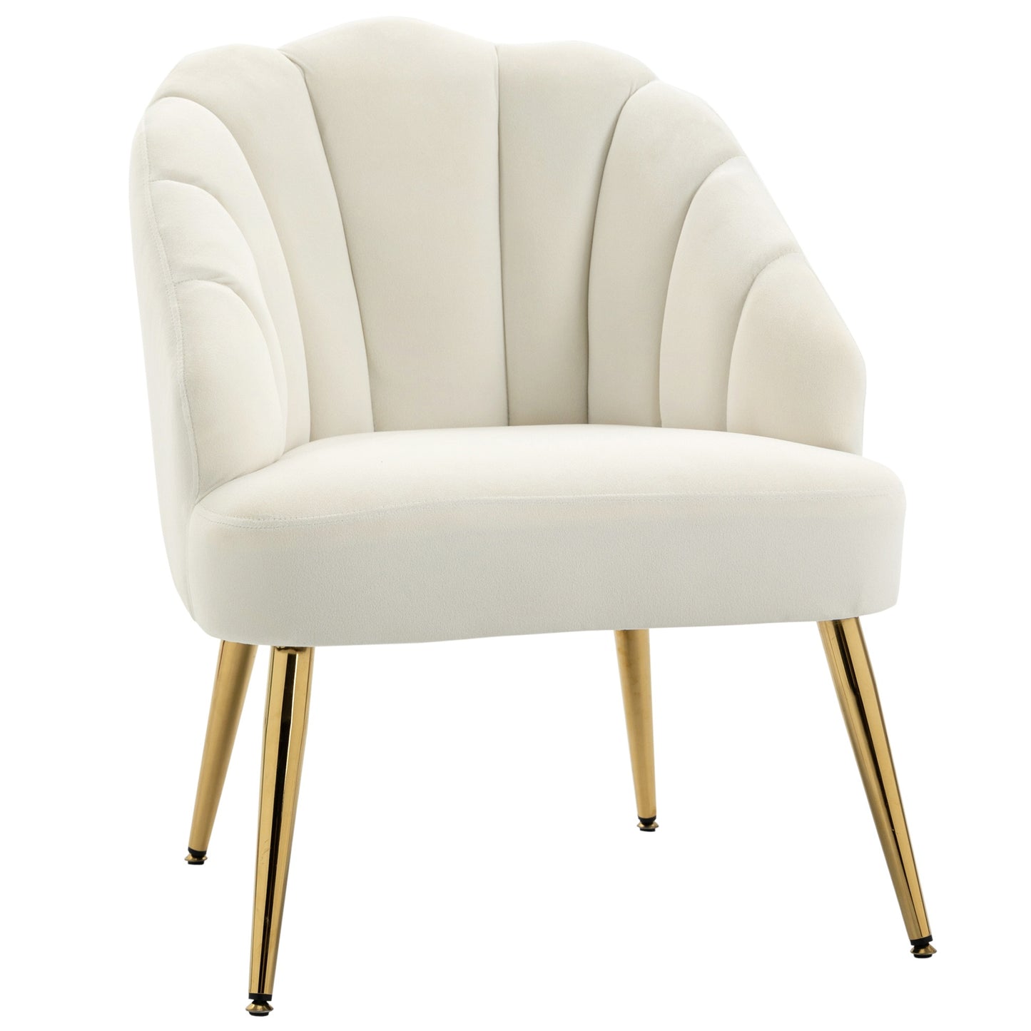 Fotoliu Catifea Crem – 63×65×84 cm, Spatar Tip Scoica Elegant