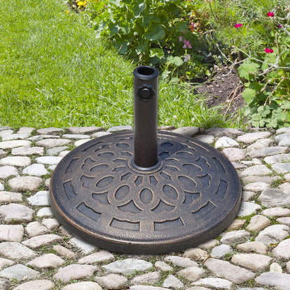 Baza pentru umbrela 12kg din rasina Φ48.5x34cm pentru stalpi 38-48mm bronz