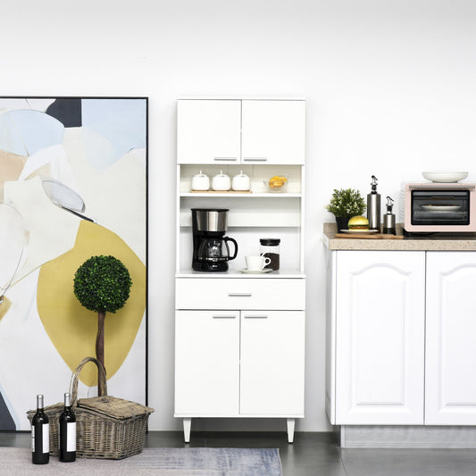 Dulap Bucatarie Mare din Lemn – Clasic Alb Elegant