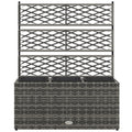 Pat De Flori De Sine Statator Pentru Gradina, Jardiniera Pentru Plante Cataratoare 84x30x107cm Gri Deschis