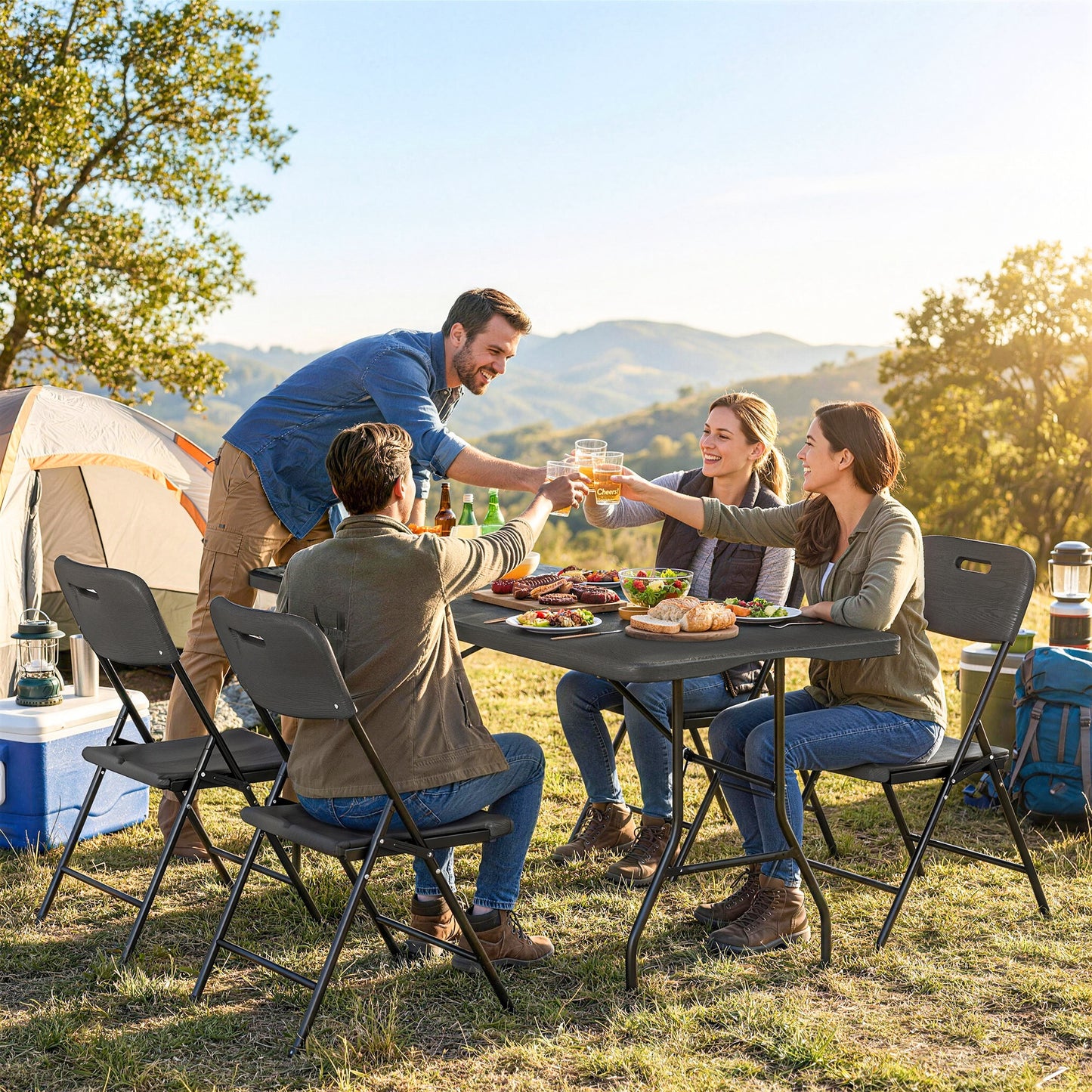 măsuțe pentru plajă ușoare mobilier de camping bucătărie plastic pop pliabil pentru banchete