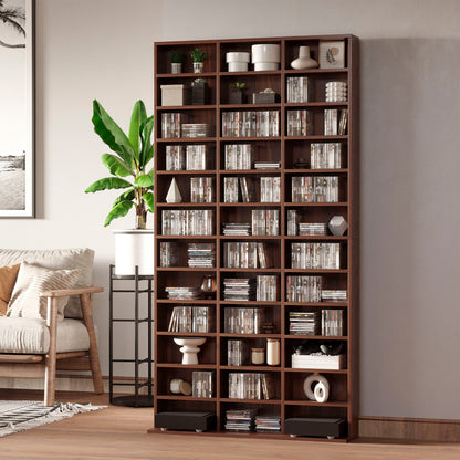 biblioteca de perete, 195x102x23.5cm, maro