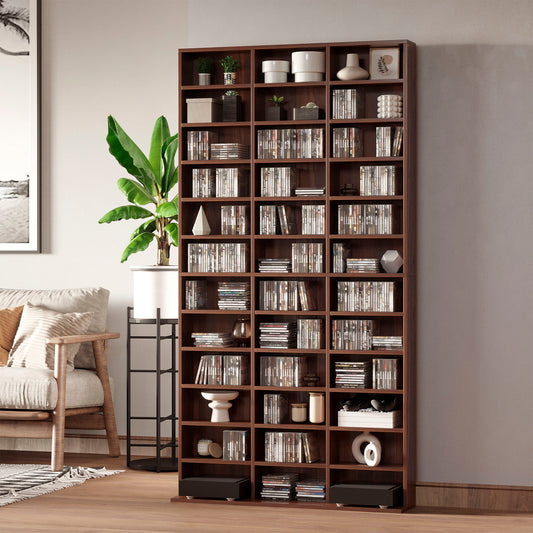 biblioteca de perete, 195x102x23.5cm, maro