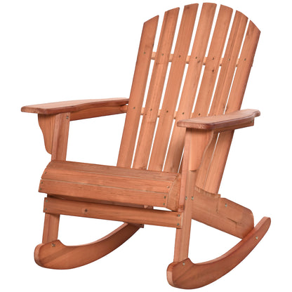 Scaun Adirondack Impermeabil din Lemn pentru Grădină și Exterior, 77x94x97 cm, Lemn Natural