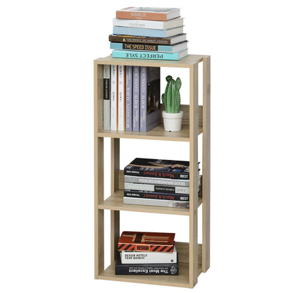 biblioteca din lemn cu 3 rafturi, 40x29.2x87.9cm