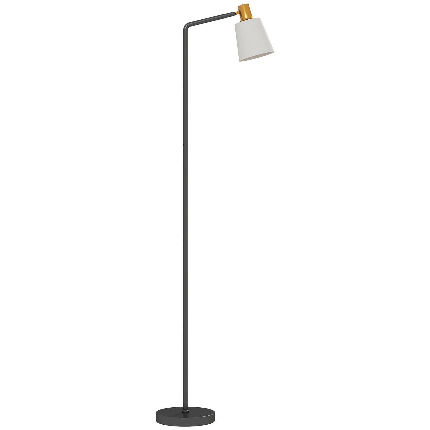 Lampă de Podea LED cu Cap Rotativ la 350°, Reglare a Temperaturii Culorii 3000K/4000K/6500K, Negru