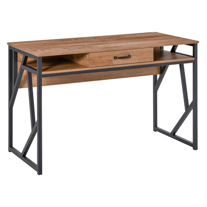 Birou pentru computer, Modern in Stil Industrial MDF, 120x60x76 cm, Maro
