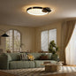 Lampă de tavan LED Modernă de 40W cu 2 Inele și Lumină Reglabilă, Negru